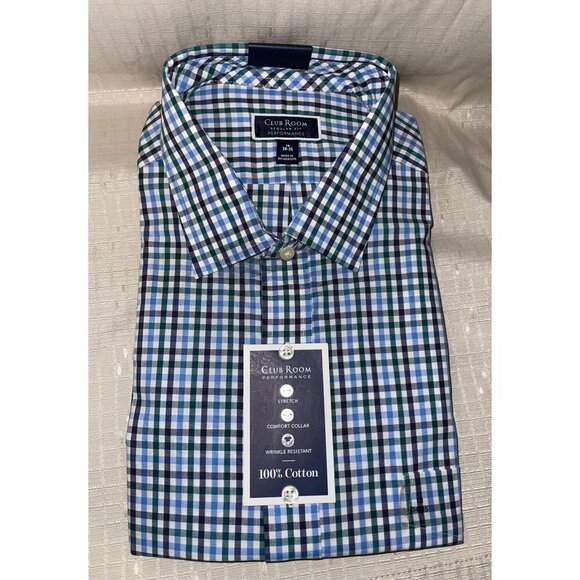 Club Room Performance Other - NWT Club Room Performance Men’s Comfort Cotton Long Sleeve Shirt Neck 18 Sleeve